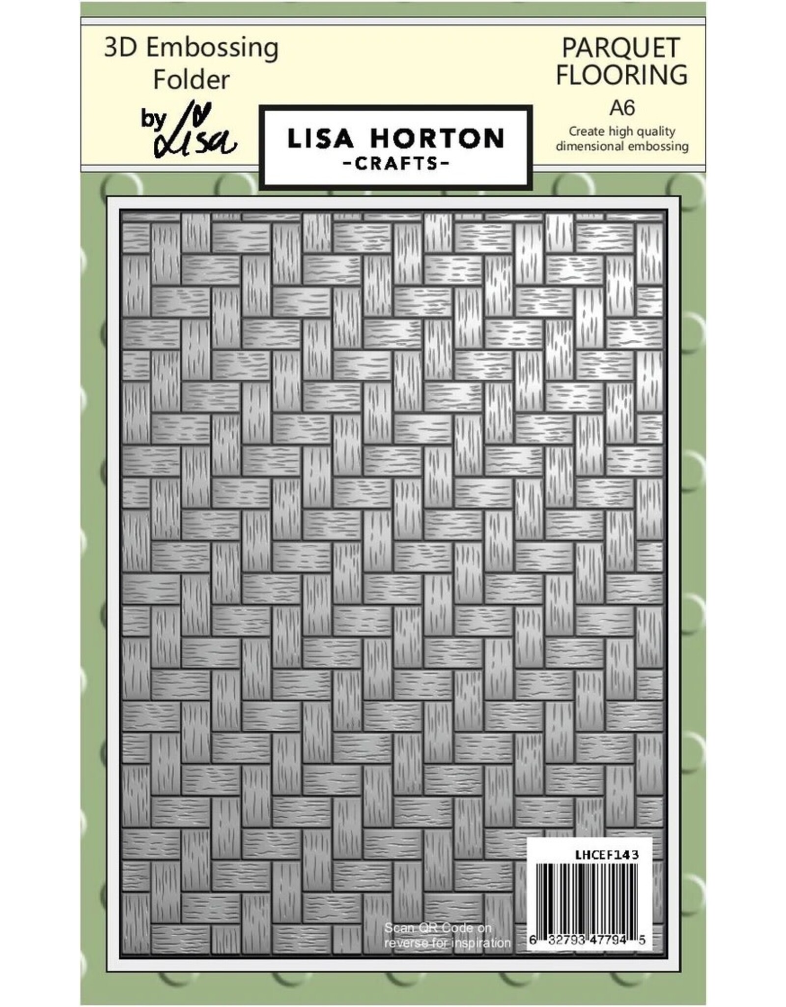 LISA HORTON CRAFTS LISA HORTON PARQUET FLOORING A6 3D EMBOSSING FOLDER