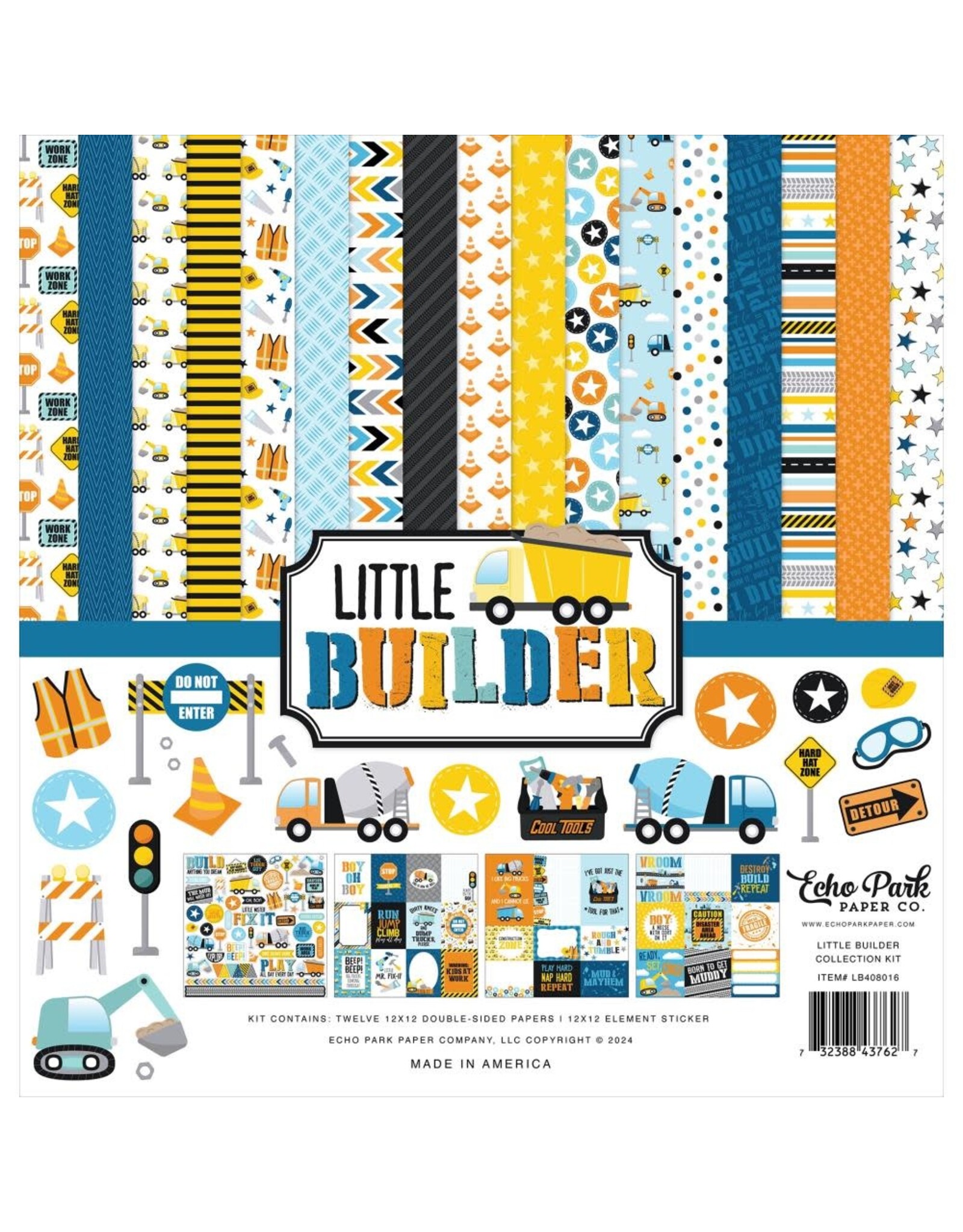 ECHO PARK PAPER ECHO PARK LITTLE BUILDER 12x12 COLLECTION KIT