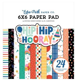 ECHO PARK PAPER ECHO PARK HIP HIP HOORAY 6x6 PAPER PAD 24 SHEETS