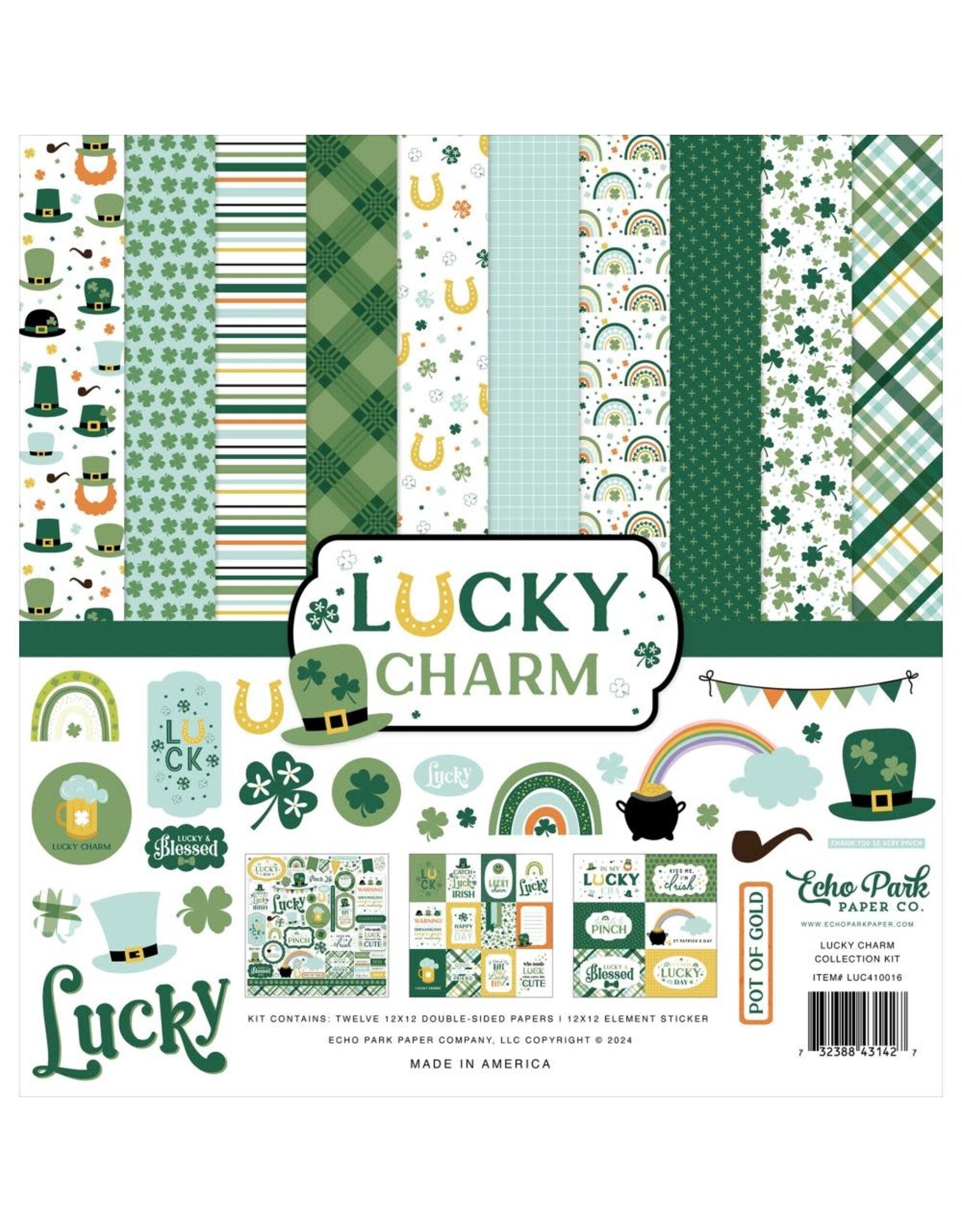ECHO PARK PAPER ECHO PARK LUCKY CHARM 12x12 COLLECTION KIT