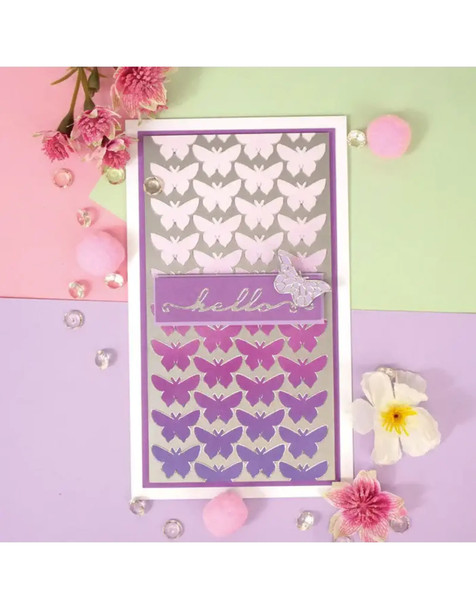 HUNKYDORY CRAFTS LTD. HUNKYDORY SET 6 BUTTERFLIES & DRAGONS PEEL OFFS