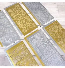 HUNKYDORY CRAFTS LTD. HUNKYDORY SET 5 FLORAL OUTLINES PEEL OFFS