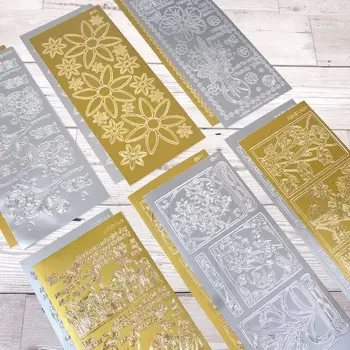 HUNKYDORY CRAFTS LTD. HUNKYDORY SET 5 FLORAL OUTLINES PEEL OFFS