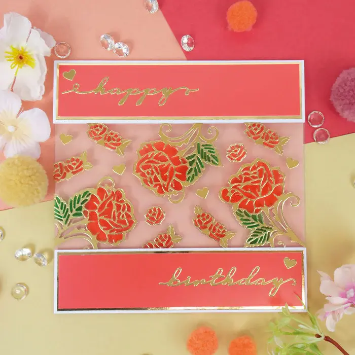 HUNKYDORY CRAFTS LTD. HUNKYDORY SET 5 FLORAL OUTLINES PEEL OFFS