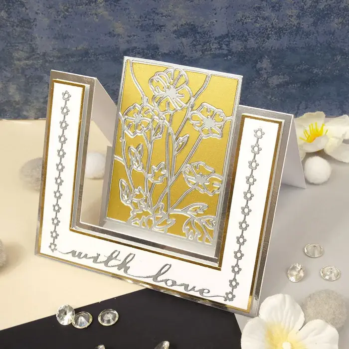 HUNKYDORY CRAFTS LTD. HUNKYDORY SET 5 FLORAL OUTLINES PEEL OFFS
