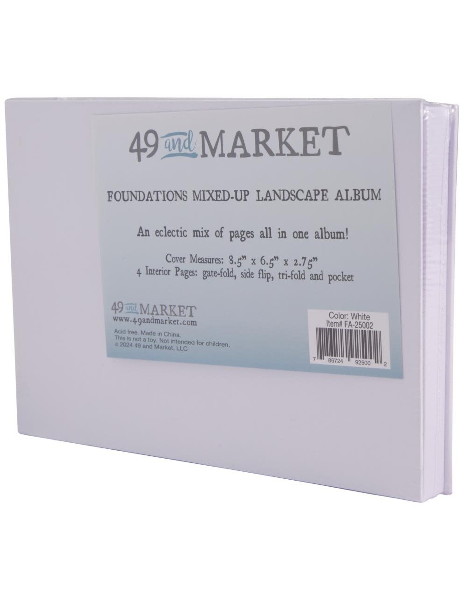 49 AND MARKET 49 AND MARKET WHITE FOUNDATIONS LANDSCAPE MIXED-UP 8.5x6.5 ALBUM