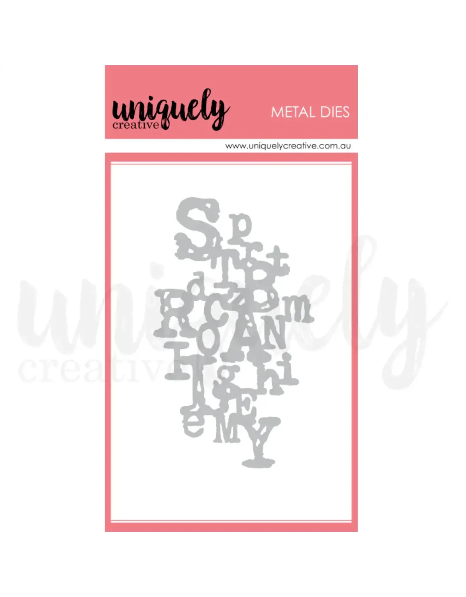 UNIQUELY CREATIVE UNIQUELY CREATIVE TYPE TEXTURE DIE