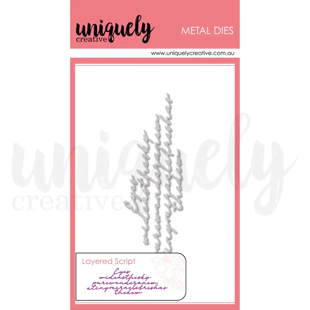 UNIQUELY CREATIVE UNIQUELY CREATIVE LAYERED SCRIPT DIE