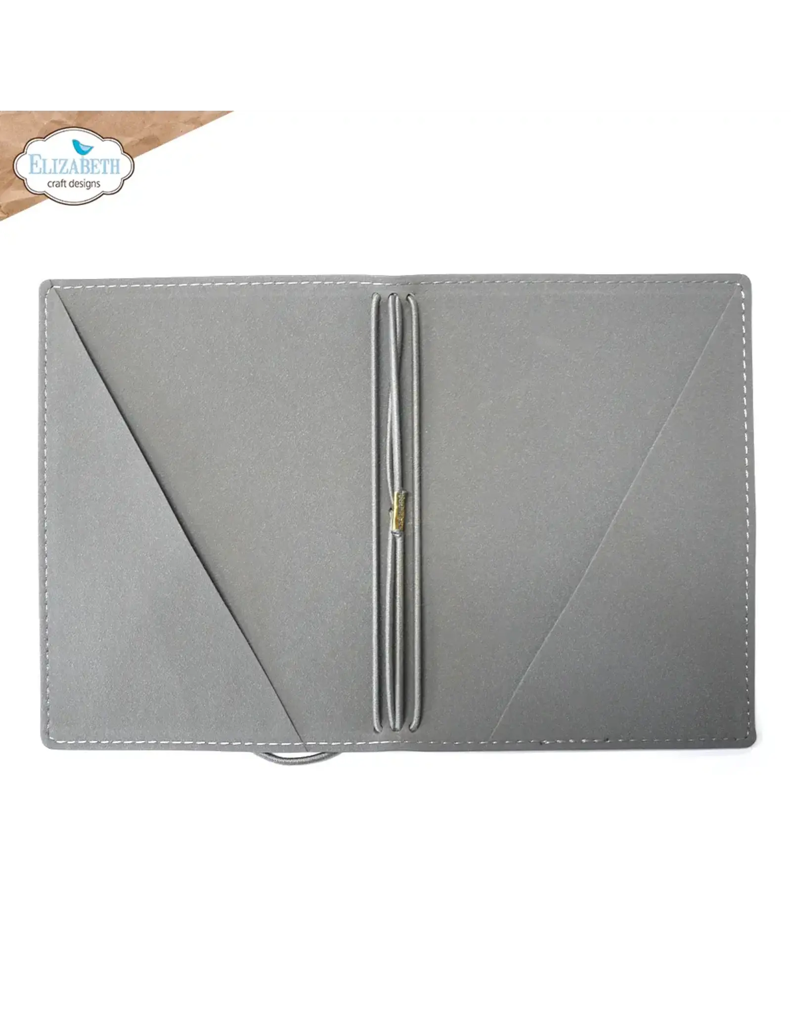 ELIZABETH CRAFT DESIGNS ELIZABETH CRAFT DESIGNS STONEWASHED GREY PASSPORT SIZE JOURNAL