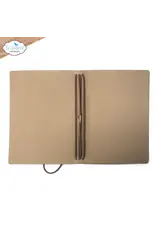 ELIZABETH CRAFT DESIGNS ELIZABETH CRAFT DESIGNS STONEWASHED BROWN PASSPORT SIZE JOURNAL