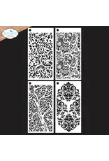 ELIZABETH CRAFT DESIGNS ELIZABETH CRAFT DESIGNS ART JOURNAL SPECIALS BY DEVID JOURNAL STENCILS 6 STENCIL SET 4/PK