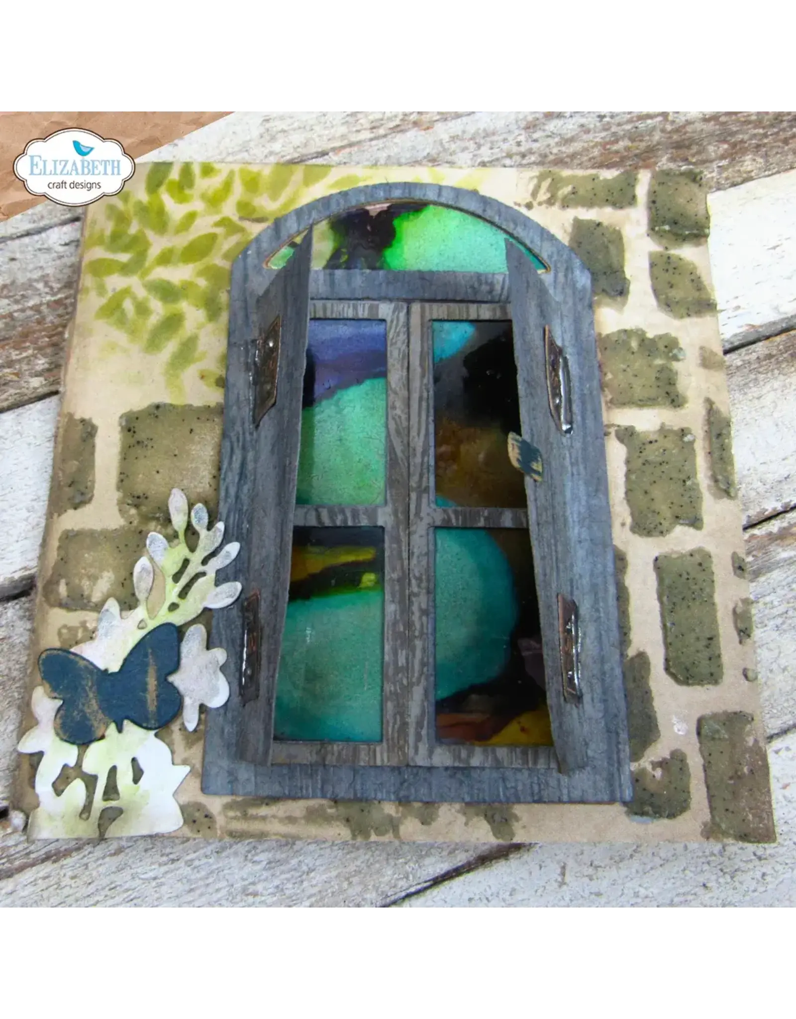 ELIZABETH CRAFT DESIGNS ELIZABETH CRAFT DESIGNS ART JOURNAL SPECIALS BY DEVID SHEILDED WINDOW DIE SET
