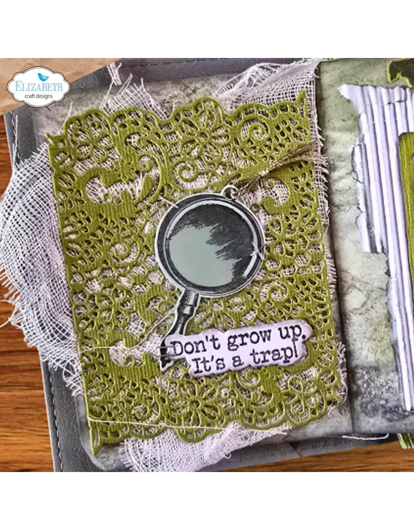 ELIZABETH CRAFT DESIGNS ELIZABETH CRAFT DESIGNS ART JOURNAL SPECIALS BY DEVID JUST WRITE CLEAR STAMP SET & DIE SET