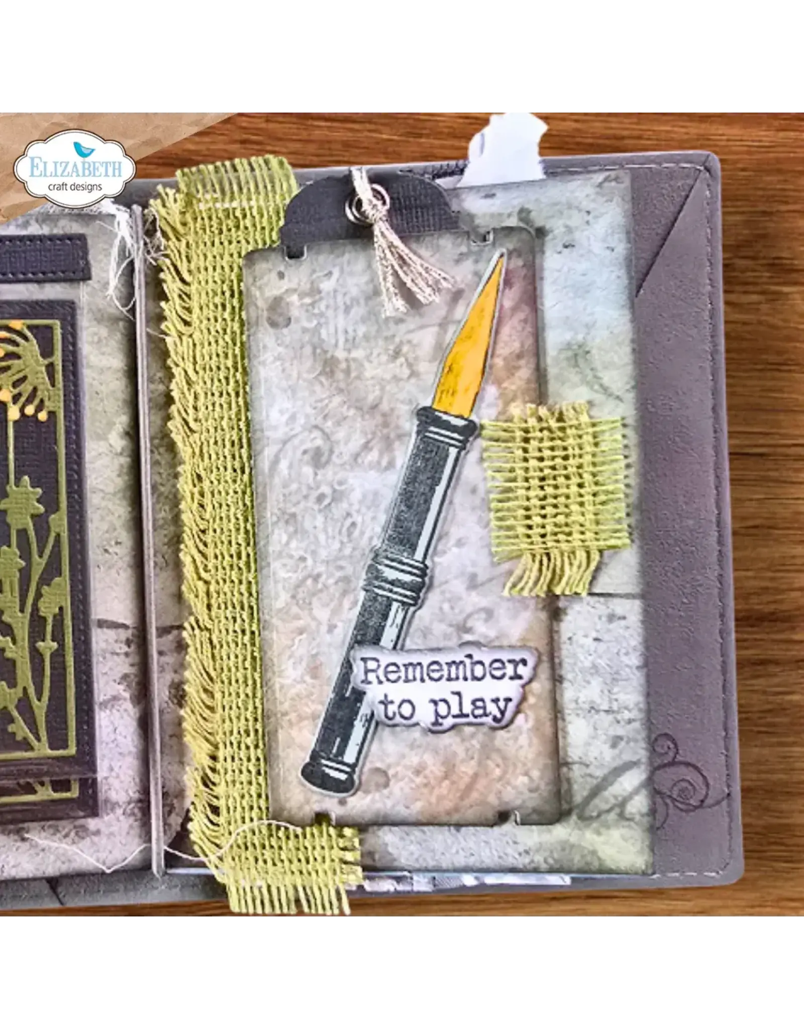 ELIZABETH CRAFT DESIGNS ELIZABETH CRAFT DESIGNS ART JOURNAL SPECIALS BY DEVID JUST WRITE CLEAR STAMP SET & DIE SET