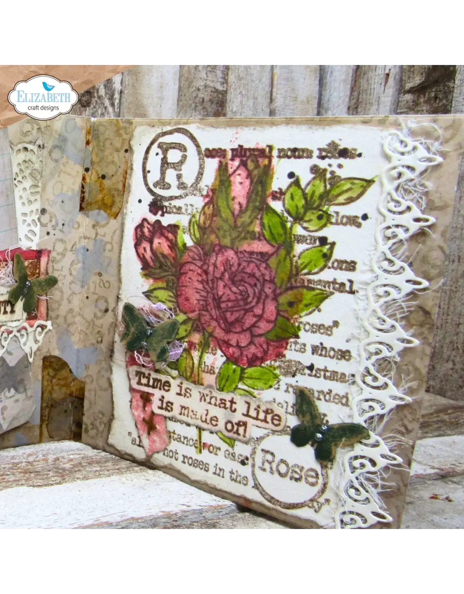 ELIZABETH CRAFT DESIGNS ELIZABETH CRAFT DESIGNS ART JOURNAL SPECIALS BY DEVID ROSE CLEAR STAMP SET