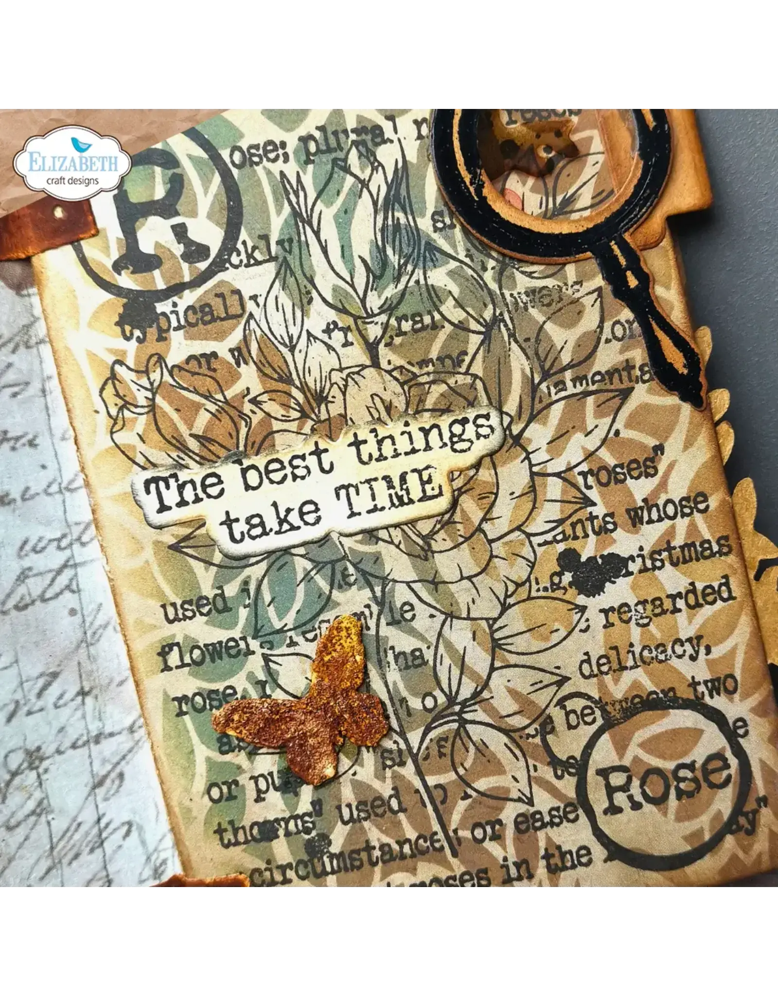 ELIZABETH CRAFT DESIGNS ELIZABETH CRAFT DESIGNS ART JOURNAL SPECIALS BY DEVID ROSE CLEAR STAMP SET