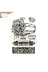 ELIZABETH CRAFT DESIGNS ELIZABETH CRAFT DESIGNS ART JOURNAL SPECIALS BY DEVID IN FULL BLOOM CLEAR STAMP SET