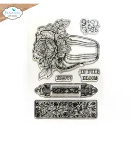 ELIZABETH CRAFT DESIGNS ELIZABETH CRAFT DESIGNS ART JOURNAL SPECIALS BY DEVID IN FULL BLOOM CLEAR STAMP SET