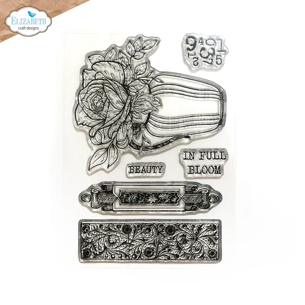 ELIZABETH CRAFT DESIGNS ELIZABETH CRAFT DESIGNS ART JOURNAL SPECIALS BY DEVID IN FULL BLOOM CLEAR STAMP SET