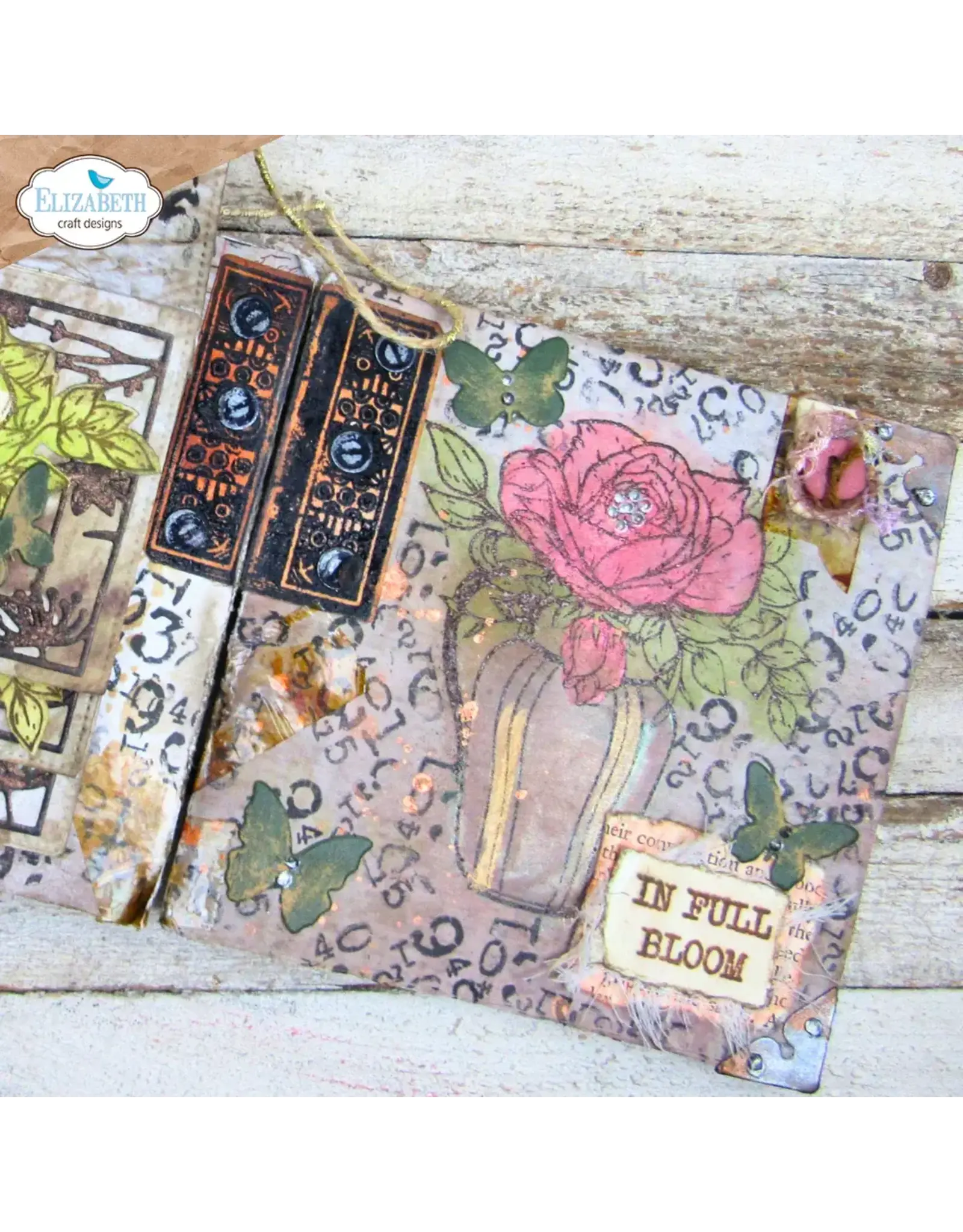 ELIZABETH CRAFT DESIGNS ELIZABETH CRAFT DESIGNS ART JOURNAL SPECIALS BY DEVID IN FULL BLOOM CLEAR STAMP SET