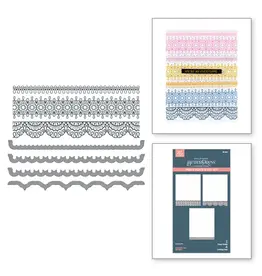 SPELLBINDERS SPELLBINDERS BETTERPRESS VIVID EXPRESSIONS COLLECTION PRESSED LACE BORDERS PRESS PLATES & DIE SET