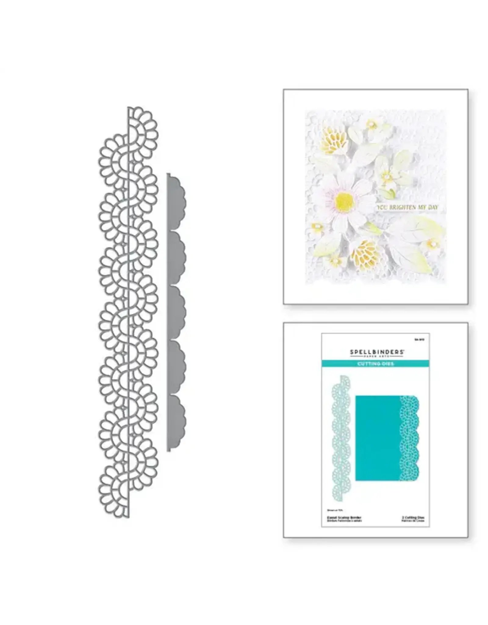 SPELLBINDERS SPELLBINDERS VIVID EXPRESSIONS COLLECTION EYELET SCALLOP BORDER ETCHED DIE SET
