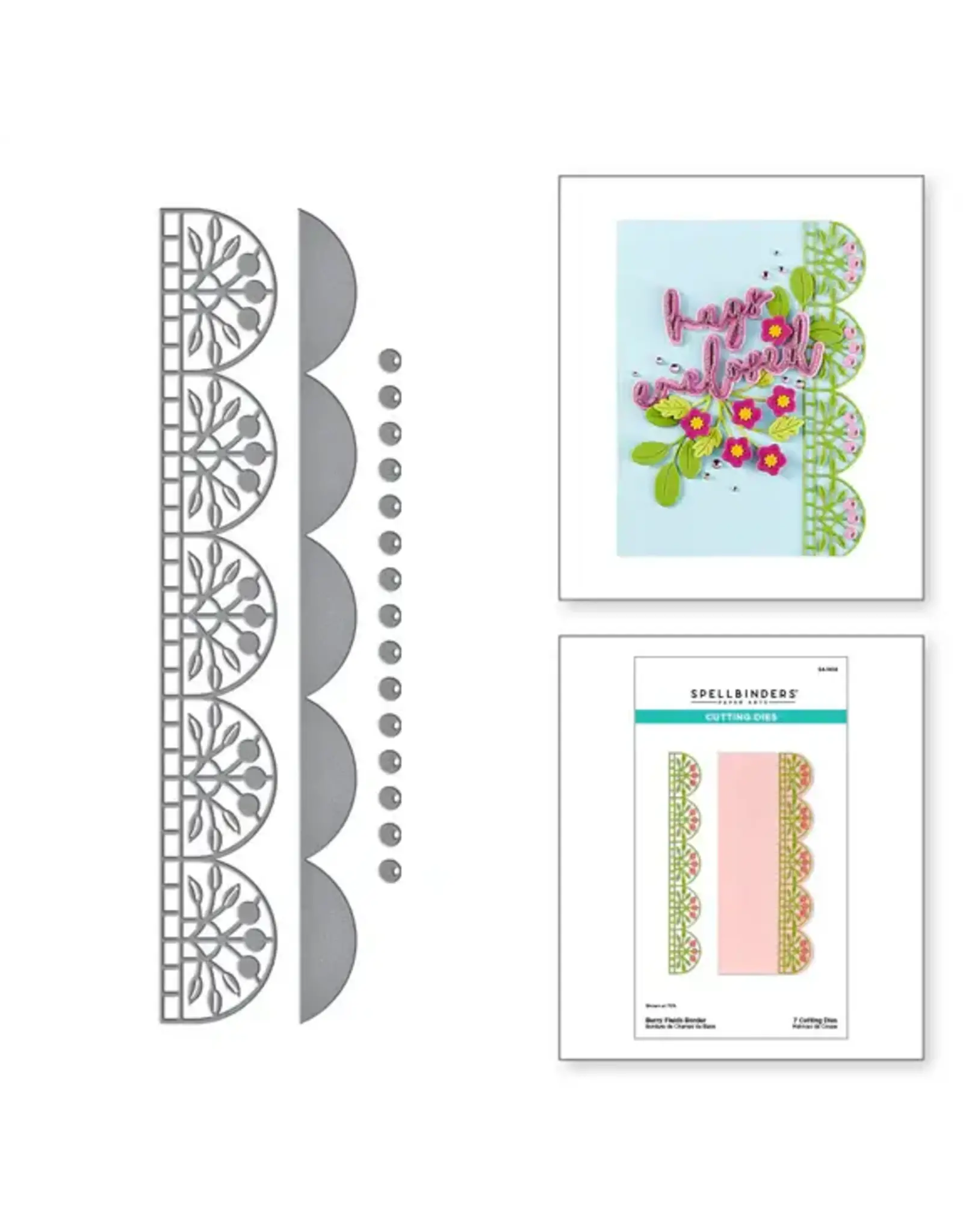 SPELLBINDERS SPELLBINDERS VIVID EXPRESSIONS COLLECTION BERRY FIELDS BORDER ETCHED DIE SET