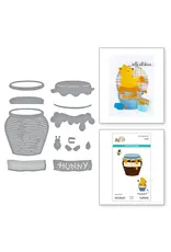 SPELLBINDERS SPELLBINDERS SIMPLE STORIES SAY CHEESE CLASSIC POOH COLLECTION POOH'S HUNNY POT ETCHED DIE SET