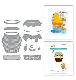 SPELLBINDERS SPELLBINDERS SIMPLE STORIES SAY CHEESE CLASSIC POOH COLLECTION POOH'S HUNNY POT ETCHED DIE SET