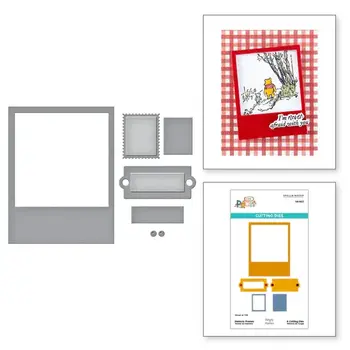 SPELLBINDERS SPELLBINDERS SIMPLE STORIES SAY CHEESE CLASSIC POOH COLLECTION MEMORY FRAMES ETCHED DIE SET
