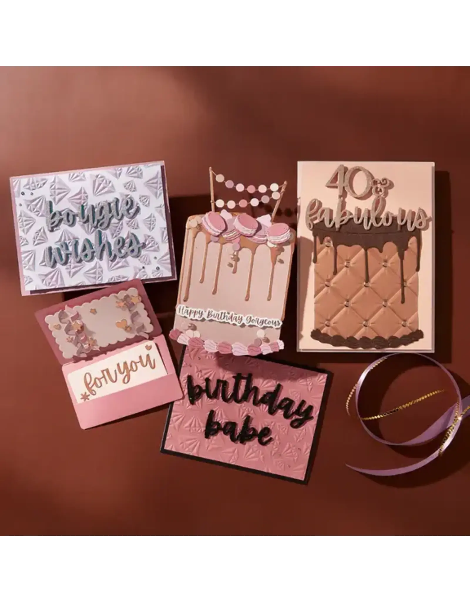 SPELLBINDERS SPELLBINDERS NINA BOETTCHER BOUGIE BIRTHDAY COLLECTION BOUGIE BIRTHDAY CELEBRATION DIE BUNDLE
