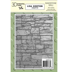 LISA HORTON CRAFTS LISA HORTON CRAFTS SANDSTONE WALL 5x7 3D EMBOSSING FOLDER