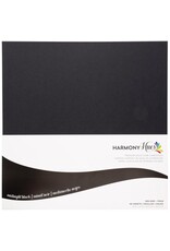 HARMONY PAPER HARMONY HUES MIDNIGHT BLACK 12x12 CARDSTOCK PACK 50 SHEETS