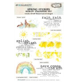 49 AND MARKET 49 AND MARKET VINTAGE BITS SPRING STORIES 6x8 RUB-ON TRANSFER SET 2/PK