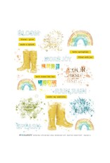 49 AND MARKET 49 AND MARKET VINTAGE BITS SPRING STORIES 6x8 RUB-ON TRANSFER SET 2/PK