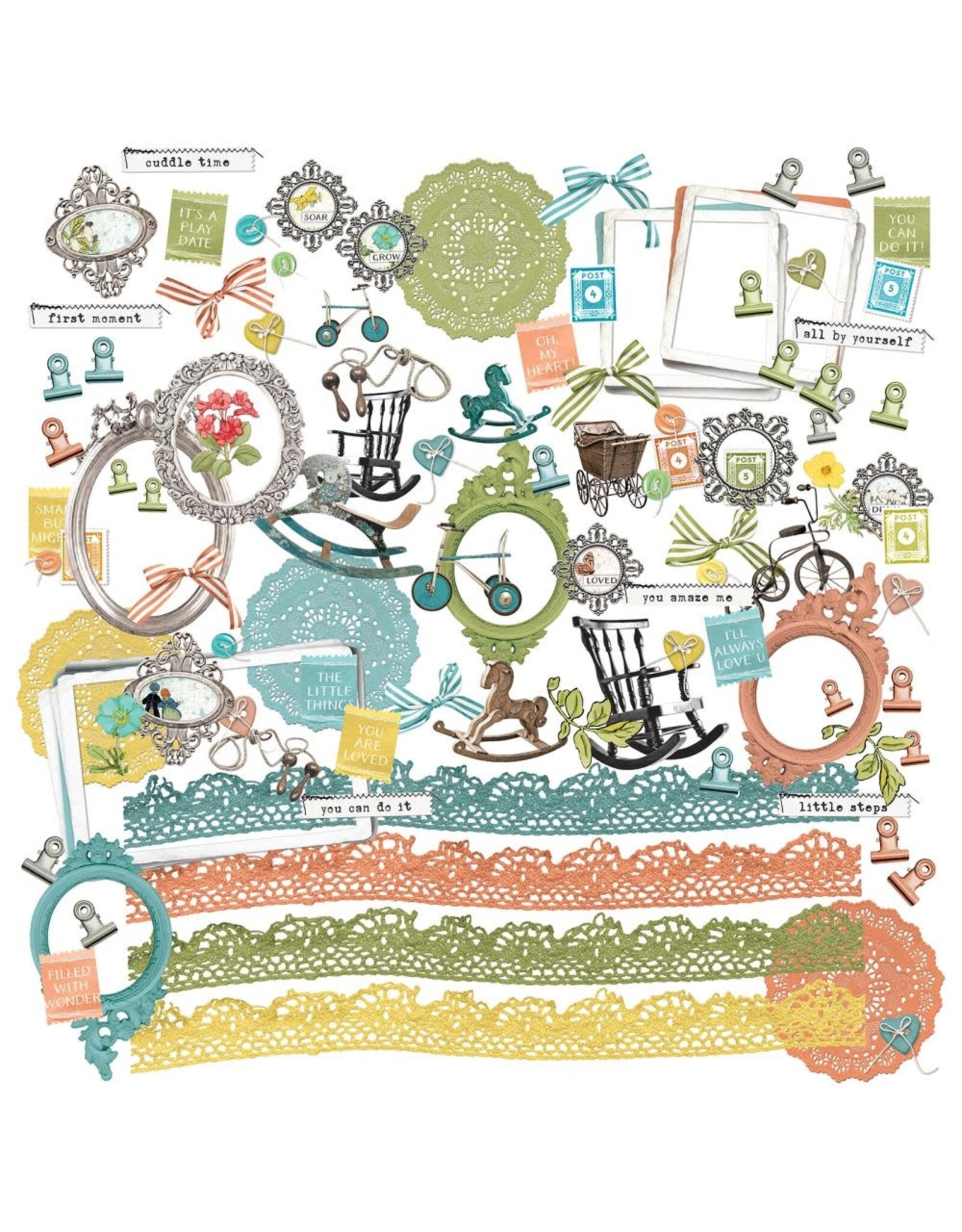 49 AND MARKET 49 AND MARKET TODDLER TIME 6x12 LASER CUT ELEMENTS 101/PK