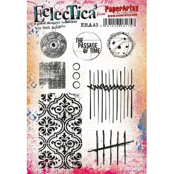 PAPER ARTSY PAPER ARTSY ECLECTICA SETH APTER ESA45 CLING STAMP SET