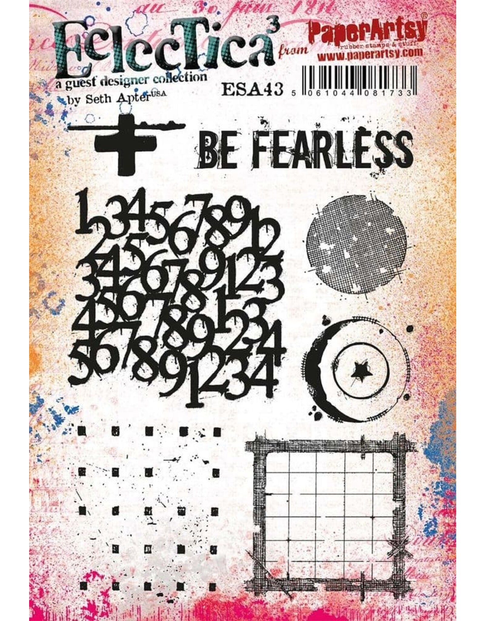 PAPER ARTSY PAPER ARTSY ECLECTICA SETH APTER ESA43 CLING STAMP SET