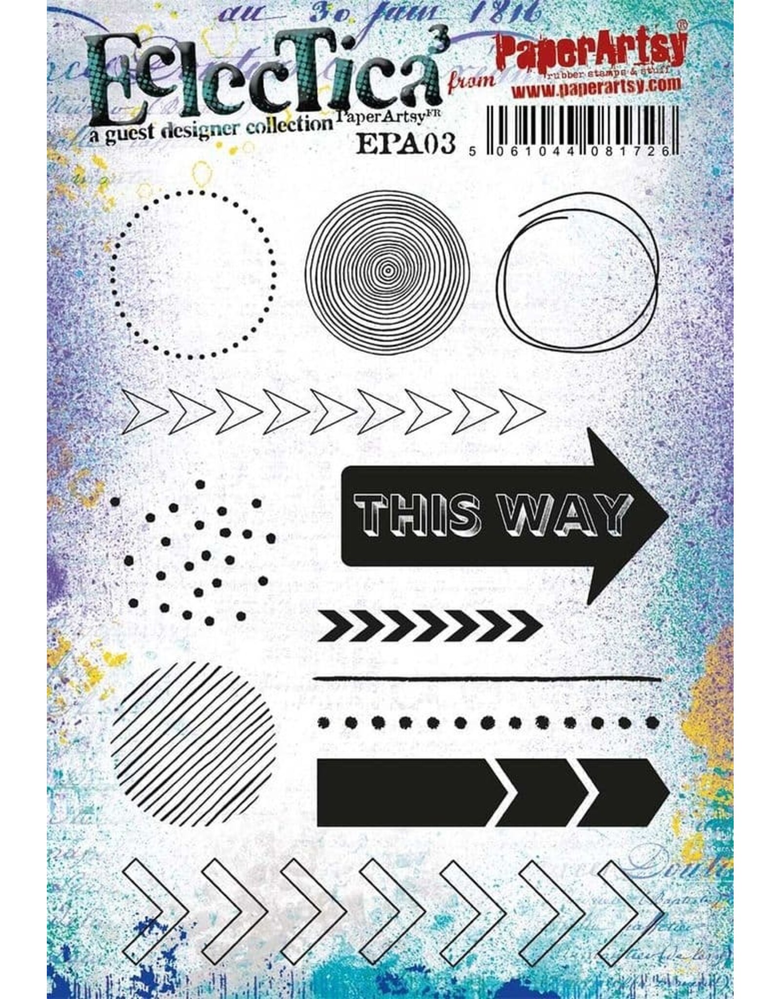 PAPER ARTSY PAPER ARTSY ECLECTICA EPA03 CLING STAMP SET