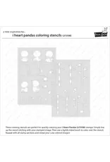 LAWN FAWN LAWN FAWN I HEART PANDAS COLORING STENCIL 2/PK