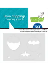 LAWN FAWN LAWN FAWN SWEET STRAWBERRY COLORING STENCIL