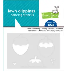 LAWN FAWN LAWN FAWN SWEET STRAWBERRY COLORING STENCIL