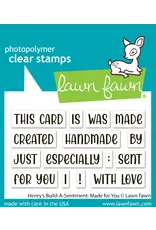 LAWN FAWN LAWN FAWN HENRY'S BUILD-A-SENTIMENT: MADE FOR YOU CLEAR STAMP SET