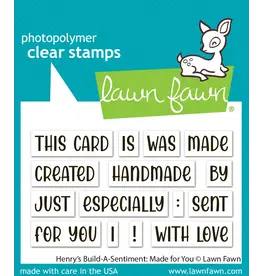 LAWN FAWN LAWN FAWN HENRY'S BUILD-A-SENTIMENT: MADE FOR YOU CLEAR STAMP SET