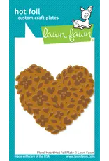 LAWN FAWN LAWN FAWN FLORAL HEART HOT FOIL PLATE
