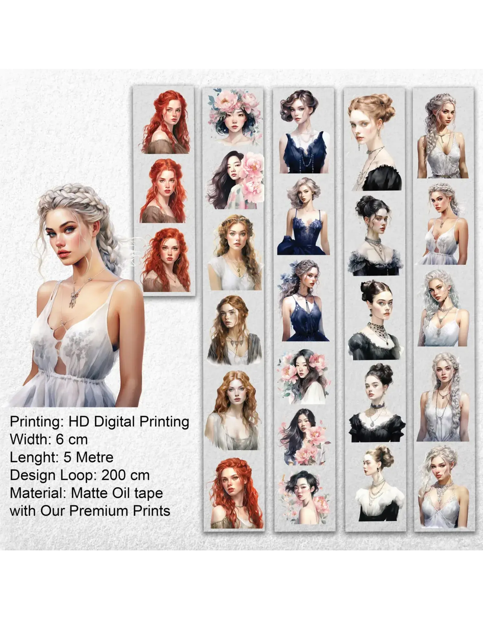 ONWIZE ONWIZE SCRAPBOOK MYSTERIOUS WOMEN MATTE OIL TAPE
