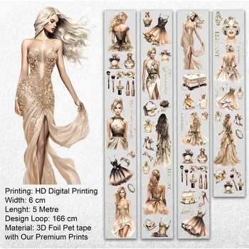 ONWIZE ONWIZE SCRAPBOOK LUXURY GLAM 3D HOLO GOLD FOIL TAPE