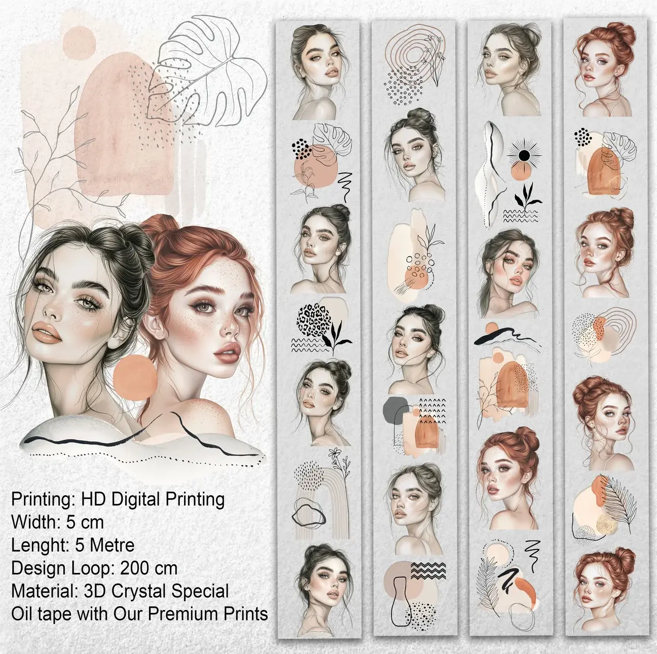 ONWIZE ONWIZE SCRAPBOOK ABSTRACT BEAUTY 3D CRYSTAL OIL TAPE