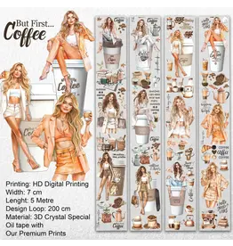 ONWIZE ONWIZE SCRAPBOOK BUT FIRST COFFEE 3D CRYSTAL SPECIAL OIL TAPE