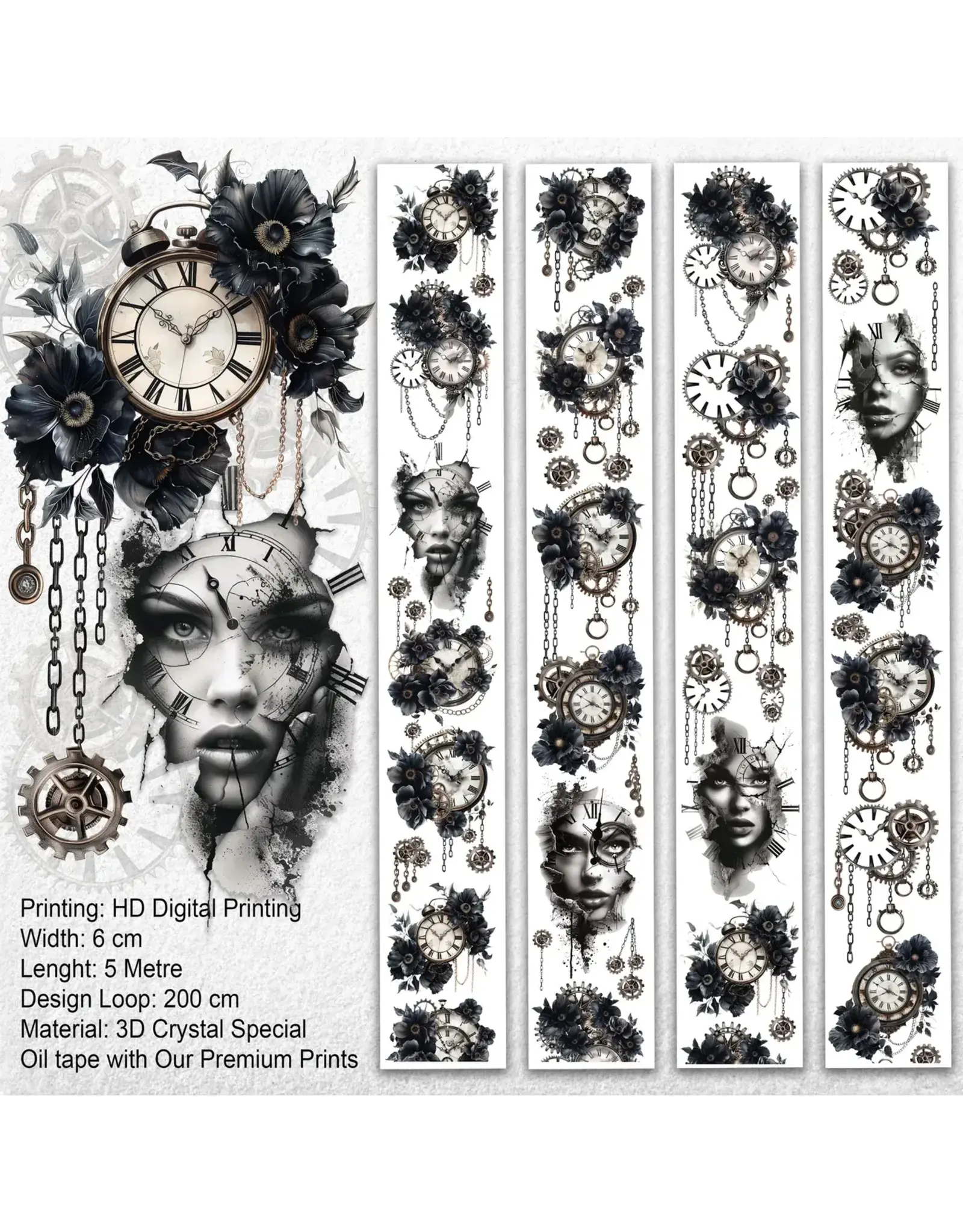 ONWIZE ONWIZE SCRAPBOOK TIMELESS TIME 3D CRYSTAL SPECIAL OIL TAPE